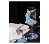 ERHTGUO Champagne Goblet Blue Broken Diamond Wedding Toast Cup DIY Material Handmade Engagement Gift Decoration(WHITE)