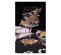 ERHTGUO Champagne Goblet Blue Broken Diamond Wedding Toast Cup DIY Material Handmade Engagement Gift Decoration(Green)