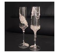 ERHTGUO Creative Niche Wedding Toast Cup Diy Material Package Champagne Engagement Decoration(Tao Yao Zhuo Hua)
