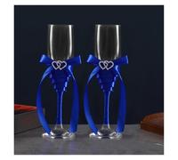 ERHTGUO Elegant Crystal Wedding Toasting Glasses Set Romantic Bride & Groom Champagne For Special Occasions(Color1)