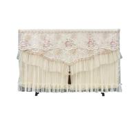 ERHTGUO Embroidered Lace Television Dust Cover Soft Fabric Computer Monitor Protection Household Printed Flower TV Home Decoration(Style 05,48inch 108x63cm)