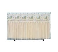 ERHTGUO Embroidered Lace Television Dust Cover Soft Fabric Computer Monitor Protection Household Printed Flower TV Home Decoration(Style 08,45inch 100x60cm)