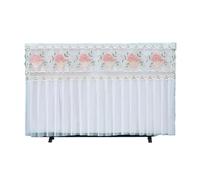 ERHTGUO Embroidered Lace Television Dust Cover Soft Fabric Computer Monitor Protection Household Printed Flower TV Home Decoration(Style 010,32inch 74x45cm)