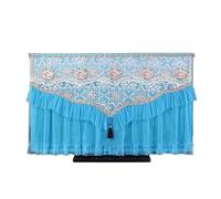 ERHTGUO Embroidered Lace Television Dust Cover Soft Fabric Computer Monitor Protection Household Printed Flower TV Home Decoration(D,50inch 113x66cm)