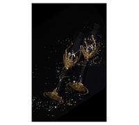 ERHTGUO Golden Toast Cup Creative Broken Diamond Pearl Wedding Wine Glass(Gold)