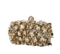 ERHTGUO Gradual Change Flower Handbag Dinner Bag Ladies Banquet Evening(Gold)