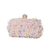 ERHTGUO Gradual Change Flower Handbag Dinner Bag Ladies Banquet Evening(Pink)