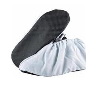 ERHTGUO Lot de 2 paires couvre-chaussures antidérapants, résistants à l'usure, imperméables, réutilisables, respirants et pliables, for la maison(Grey White)