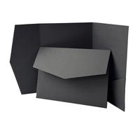 ERHTGUO Lot de 20 ou 25 enveloppes vierges for invitations mariage, personnalisées(Black,25pcs)