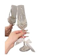 ERHTGUO Niche Wedding Engagement Gift Homemade Broken Diamond Bow Toast Cup DIY Material Bag Goblet Photo(Product 3)