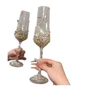 ERHTGUO Niche Wedding Engagement Gift Homemade Broken Diamond Bow Toast Cup DIY Material Bag Goblet Photo(Product 4)