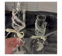 ERHTGUO Niche Wedding Engagement Gift Homemade Broken Diamond Bow Toast Cup DIY Material Bag Goblet Photo(Product 6)
