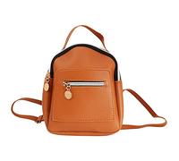 ERHTGUO Nouveau Designer Femmes Sac À Dos Mini Soft Touch Multi-Fonction Petit Femme Dames Bandoulière Fille Bourse(03 Brown)