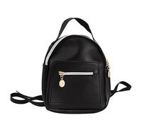 ERHTGUO Nouveau Designer Femmes Sac À Dos Mini Soft Touch Multi-Fonction Petit Femme Dames Bandoulière Fille Bourse(03 Black)