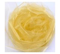 ERHTGUO Organza Roll 5/10M Sheer Crystal Tulle Fabric Wedding Birthday Party Backdrop Decor DIY Yarn Chair Sashes(Gold,48cmX10m)