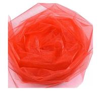 ERHTGUO Organza Roll 5/10M Sheer Crystal Tulle Fabric Wedding Birthday Party Backdrop Decor DIY Yarn Chair Sashes(Red,48cmX10m)
