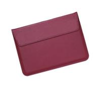 ERHTGUO PU Leather Men's And Women's Laptop Case Bag 13/15 English Computer Stand(13in-Burgundy)