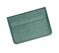 ERHTGUO PU Leather Men's And Women's Laptop Case Bag 13/15 English Computer Stand(15in-green)