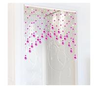 ERHTGUO Rideau de Perles en Plastique Cristal sans poinçon, Rideau Porte séparation Salon, Cordes perlées, décoration Maison(Rose Red and White,21 Strips)