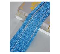 ERHTGUO Rideau de Porte à Franges en Perles Cristal 1x2 M, Rideau for Salon Blanc et décoration Mariage Pure, séparateur(Blue)