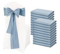 ERHTGUO Satin Chair Belt Bow Ribbon Strap Washable Banquet Suitable for Wedding Party Activities Decoration(A,17.5X274CM 5PCS)