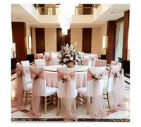 ERHTGUO Set of 10/50 Chair Sashes Elegant Wedding Decor Semi-Sheer Tulle for Parties Churches Christmas Aisle Accent(Carnatio,10 pcs)