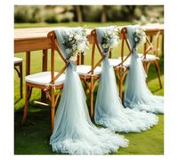 ERHTGUO Set of 10/50 Chair Sashes Elegant Wedding Decor Semi-Sheer Tulle for Parties Churches Christmas Aisle Accent(Color5,50pcs)