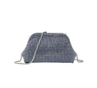 ERHTGUO Shiny Rhinestones Handmade Evening Clutch Bags Cloud Folds Purses And Handbags Wedding Party Chains Crossbody(Color2)