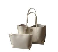 ERHTGUO Women's Bag Large Capacity Soft Leather Tote Bags Casual Versatile Single Shoulder Handbag Mommy Handbags Autumn And Winter(White)