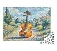 Erhu 1000 Pièces Puzzles Adultes - Violoncelle dans Un Champ de Fleurs Jeux Éducatifs Adaptés pour Décompression 52x38cm/1000pcs