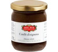 ERIC BUR Confit d'Oignons 220 g - Condiment Artisanal aux Vins Blanc et Rouge, Bocal Verre - Lot de 3