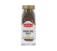 ERIC BUR Poivre Gris Moulu Bio 48g - Flacon Verre Épicerie Fine, Force Authentique en Cuisine - Lot de 3