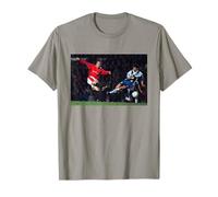 Eric Cantona Ballon de Football Manchester Utd League Quart de Finale T-Shirt
