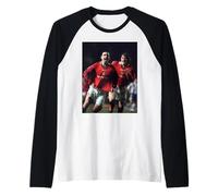 Eric Cantona David Beckham But de Football pour Homme Utd Manche Raglan