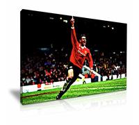 Eric Cantona Football Icon Art mural sur toile imprimé 76 cm x 50 cm