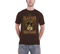 Eric Clapton T Shirt Tour 2008 Logo Nouveau Officiel Homme Marron Size M