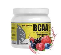 Eric Favre - BCAA Optimiz - Acides aminés BCAA 2.1.1 enrichis en vitamine B + zinc, réduit la fatigue - 250g - Fruits des bois