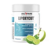 Eric Favre - Lipoxycut Fat & Sugar - Formule 4 en 1 avec L-Carnitine, thé vert, café vert & vitamines - 120g - Pomme/Citron