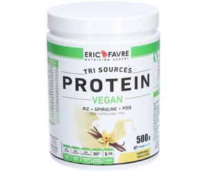 Eric Favre Protéines végétales tri-source, Protein Vegan, Vanille Poudre Soluble Pour Suspension Orale 500 g
