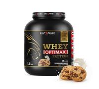 Eric Favre - Whey Optimax Protein - 74% protéines bi-sources : WPC + protéine brevetée, 17g BCAA, 11g glutamine - 1,5kg - Cookies