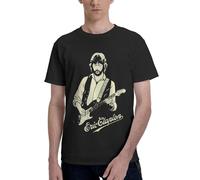 Eric Singer T-shirt pour homme, t-shirt de concert simple en coton, t-shirt à manches courtes, t-shirt graphique, cadeau pour les fans, Clapton-27, XL
