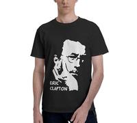 Eric Singer T-shirt pour homme, t-shirt de concert simple en coton, t-shirt à manches courtes, t-shirt graphique, cadeau pour les fans, Clapton-18, XXL