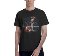 Eric Singer T-shirt pour homme, t-shirt de concert simple en coton, t-shirt à manches courtes, t-shirt graphique, cadeau pour les fans, Clapton-13, L