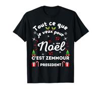 Eric zemmour cadeau joyeux noel presidentielle france 2022 T-Shirt