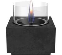 erica 12 MgO black céramique/béton céramique feu de table tenderflame 12,5 x 12,5 x 13 cm