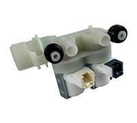 eRicambi® Électrovanne 2 voies 180° charge eau machine à laver compatible avec Ariston Hotpoint Indesit, 230 V 7 L, sortie Ø 11 mm, 62 x 100 mm, RAST 2,5