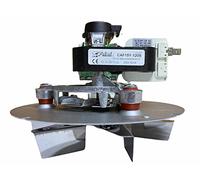 eRicambi, Extracteur aspirateur à fumée Trial CAF15Y-120S pour poêles à granulés, puissance 48 W, nombre de tours jusqu'à 2200 tr/min, ventilateur Ø 150 mm, Ø total 157 mm, roue en acier AISI 430