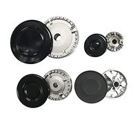 eRicambi, Kit complet chapeaux + flammes 8 pièces, 4 feux pour plans de cuisson et fours Ariston Hotpoint Indesit Nardi de très haute qualité