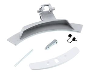 ERICAMBI® Kit poignée ouverture hublot machine à laver - Compatible avec Electrolux, AEG, Zanussi 4055136693 - Pièce de rechange complète avec ressort, levier et goupilles - Dimensions 192 x 60 mm