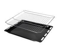 eRicambi® Plaque four émaillée + grille en acier inoxydable 46,5 x 37,5 x 2,9 cm - Compatible avec Bosch HBA23B150J, Siemens HB23AB550E, Neff B15P42N0, Constructa CF1M00050